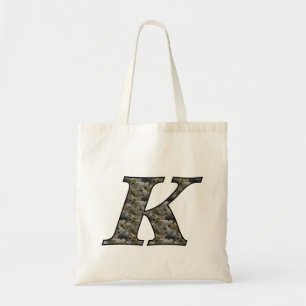 Monogram Initial K Hydrangea Flowers Tote Bag