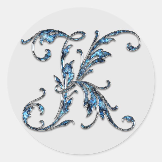 monogram initial K stickers (Front)