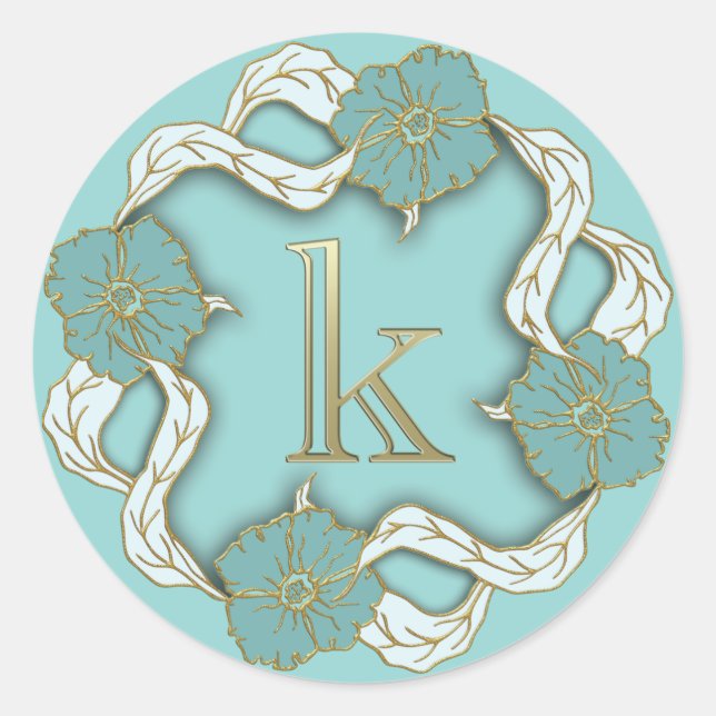 monogram initial K stickers (Front)