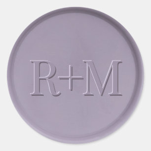 Monogram Initial Lavender Wax Seal Sticker