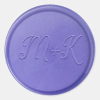 Monogram Initial Lavender Wax Seal Sticker