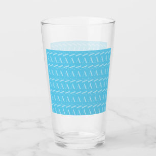 Monogram Initial Letter A, Aqua Blue Glass