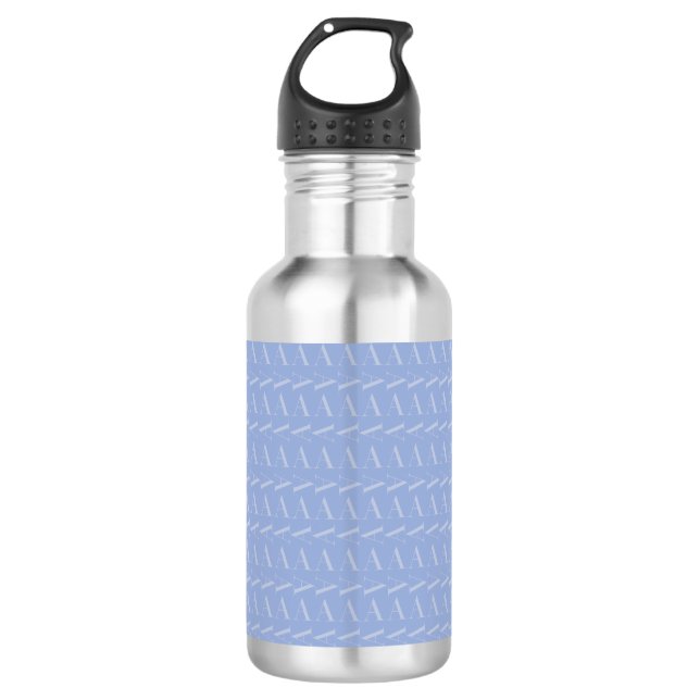 Monogram Initial Letter A, Blue 532 Ml Water Bottle (Front)