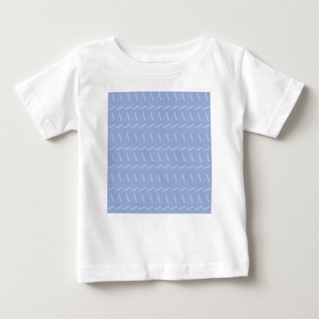 Monogram Initial Letter A, Blue Baby T-Shirt (Front)