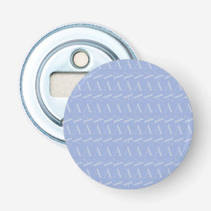 Monogram Initial Letter A, Blue Bottle Opener