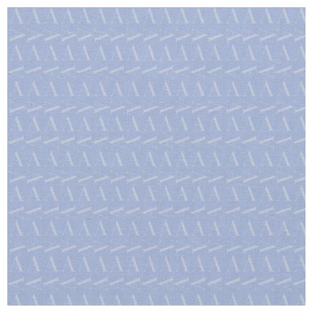 Monogram Initial Letter A, Blue Fabric (Close Up)