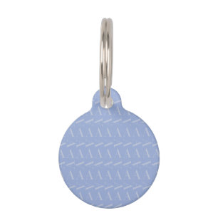 Monogram Initial Letter A, Blue Pet Tag