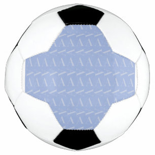 Monogram Initial Letter A, Blue Soccer Ball