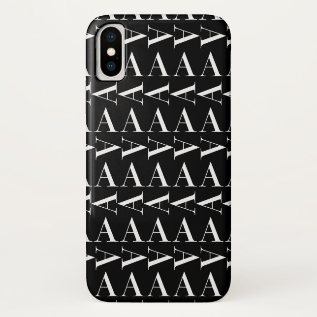 Monogram Initial Letter A Case-Mate iPhone Case (Back)