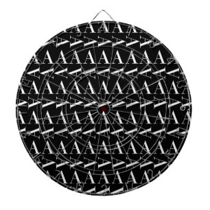 Monogram Initial Letter A, Choose Background Colou Dartboard
