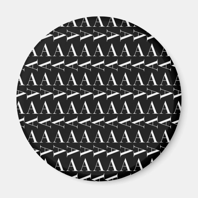 Monogram Initial Letter A, Choose Background Colou Magnet (Front)