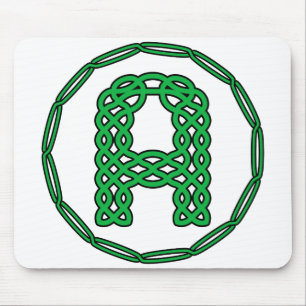 Monogram Initial Letter A In Celtic Style Mouse Pad