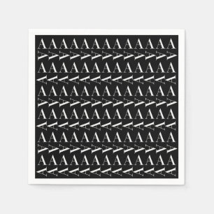 Monogram Initial Letter A Napkin