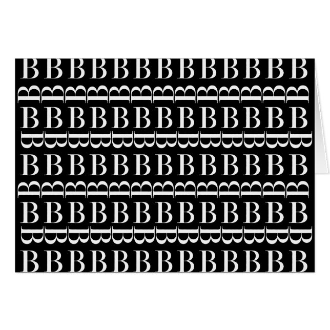 Monogram Initial Letter B (Front Horizontal)