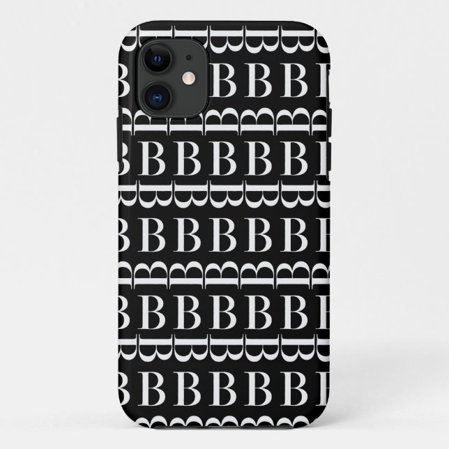 Monogram Initial Letter B Case-Mate iPhone Case (Back)