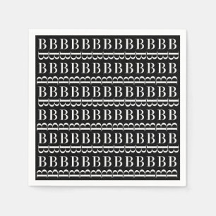 Monogram Initial Letter B, Choose Background Colou Napkin