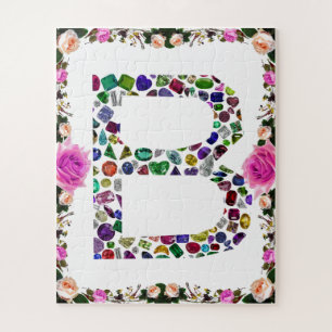 Monogram Initial Letter B Jigsaw Puzzle