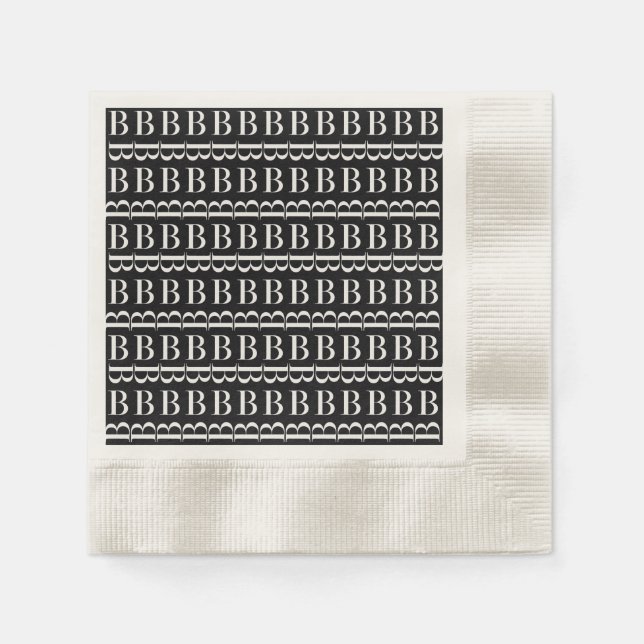 Monogram Initial Letter B Napkin (Front)