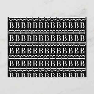 Monogram Initial Letter B Postcard