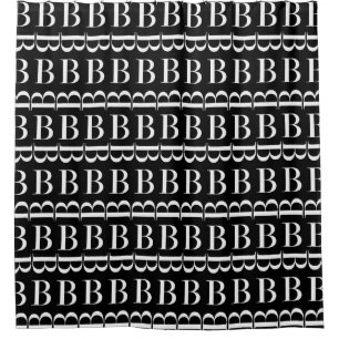 Monogram Initial Letter B Shower Curtain