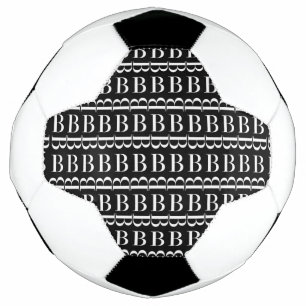 Monogram Initial Letter B Soccer Ball