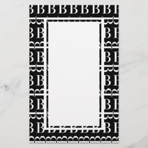 Monogram Initial Letter B Stationery