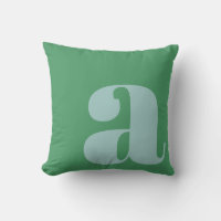 Monogram Initial Letter Bold Light Blue Green
