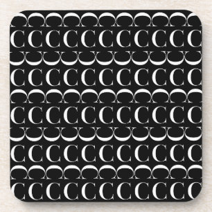 Monogram Initial Letter C Coaster