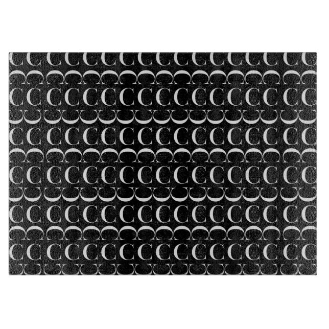 Monogram Initial Letter C Cutting Board (Front)