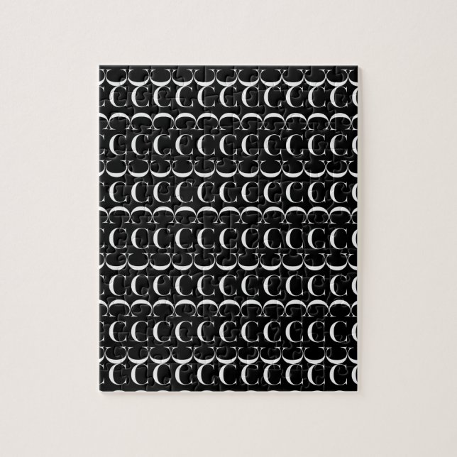 Monogram Initial Letter C Jigsaw Puzzle (Vertical)
