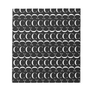 Monogram Initial Letter C Notepad