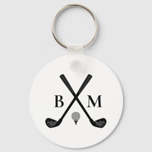 Monogram Initial Letter Create Your Own Golf Club Key Ring