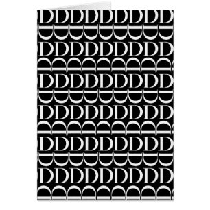Monogram Initial Letter D