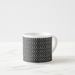 Monogram Initial Letter D, Choose Background Espresso Cup