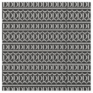 Monogram Initial Letter D Fabric