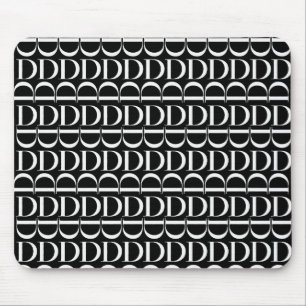 Monogram Initial Letter D Mouse Pad
