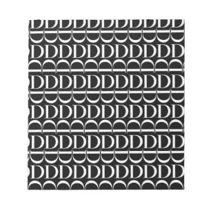 Monogram Initial Letter D Notepad