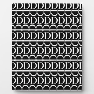 Monogram Initial Letter D Plaque