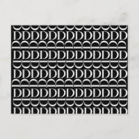 Monogram Initial Letter D