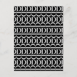 Monogram Initial Letter D Postcard