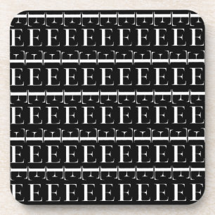 Monogram Initial Letter E Coaster