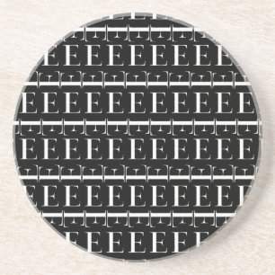 Monogram Initial Letter E Coaster