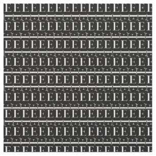 Monogram Initial Letter E Fabric