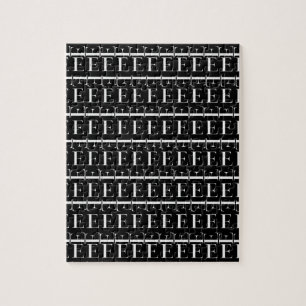 Monogram Initial Letter E Jigsaw Puzzle