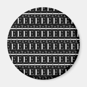 Monogram Initial Letter E Magnet
