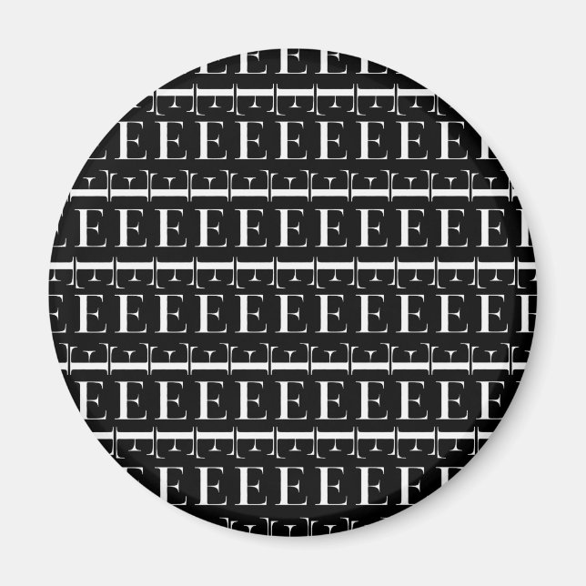 Monogram Initial Letter E Magnet (Front)