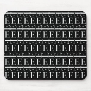 Monogram Initial Letter E Mouse Pad