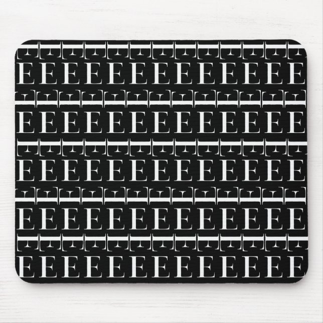 Monogram Initial Letter E Mouse Pad (Front)