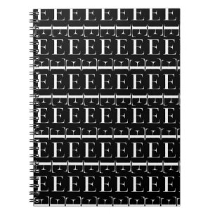 Monogram Initial Letter E Notebook