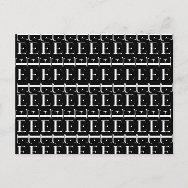 Monogram Initial Letter E Postcard (Front)
